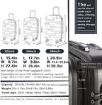 Luggage Expandable(only 28") Suitcase 3 Piece Set with TSA Lock Spinner 20in24in28in (lake blue)