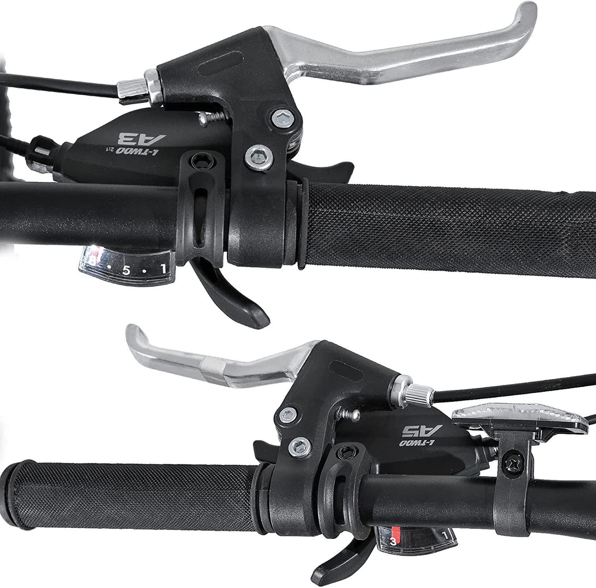 Hiland Mountain Bike 26/27.5 Inch Aluminum Frame 21 Speed with Dual Disc Brake Lock-Out Suspension Fork for Woman