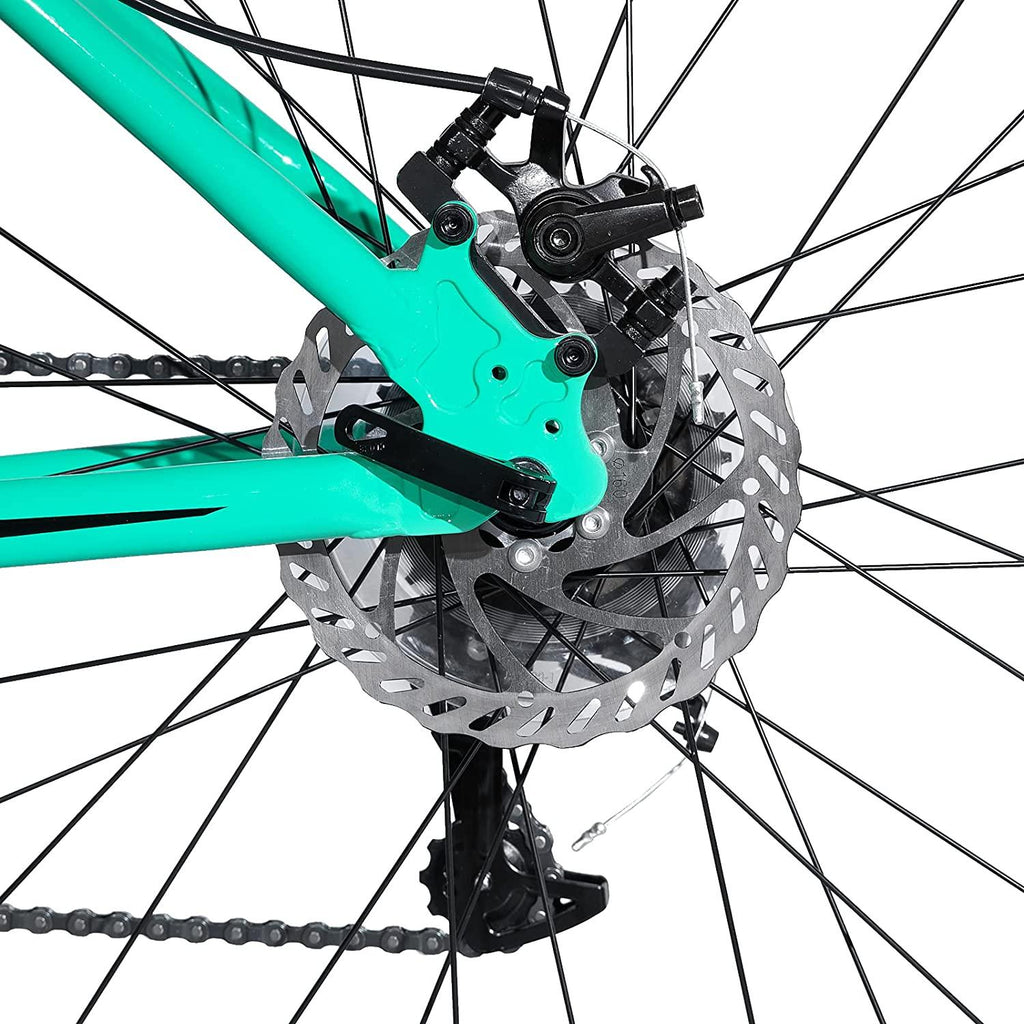 Hiland Mountain Bike 26/27.5 Inch Aluminum Frame 21 Speed with Dual Disc Brake Lock-Out Suspension Fork for Woman