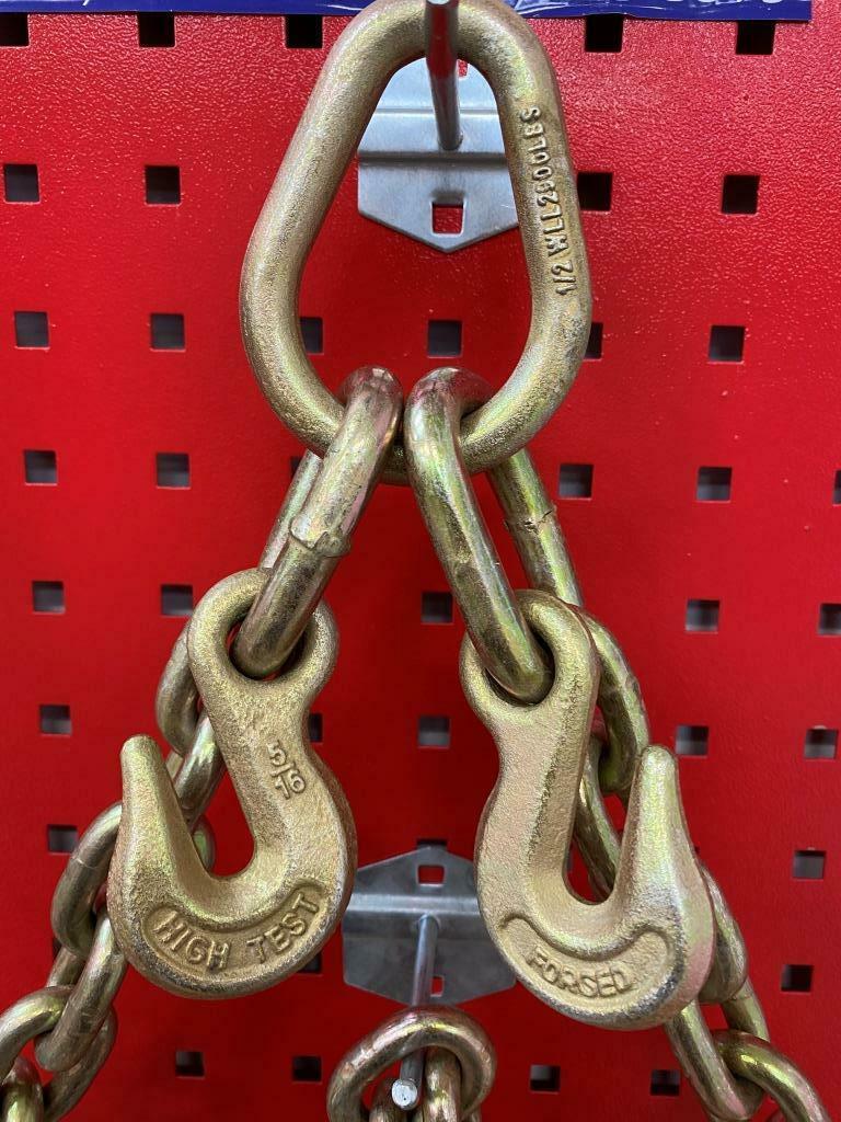 SET#14 -10 Piece Mega Set G70 V Chain J hooks flatbed tow truck wrecker V BRIDLE