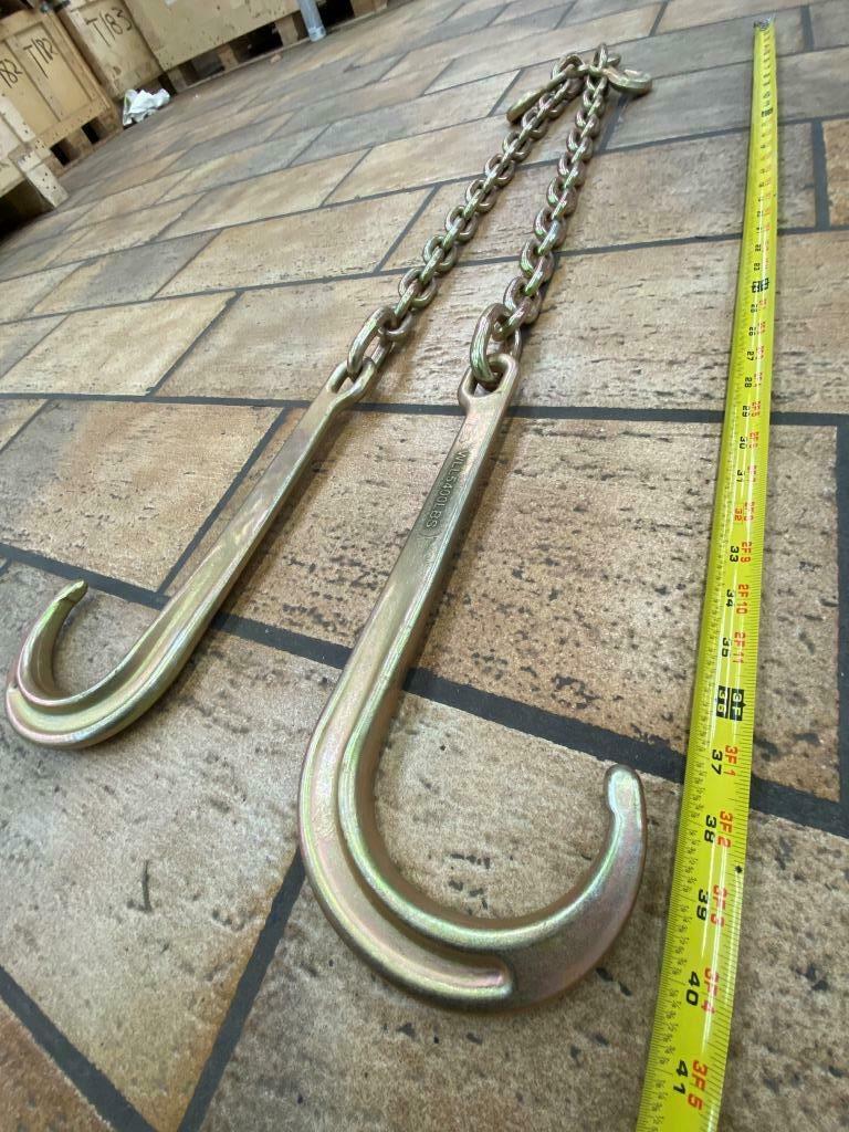 SET#14 -10 Piece Mega Set G70 V Chain J hooks flatbed tow truck wrecker V BRIDLE