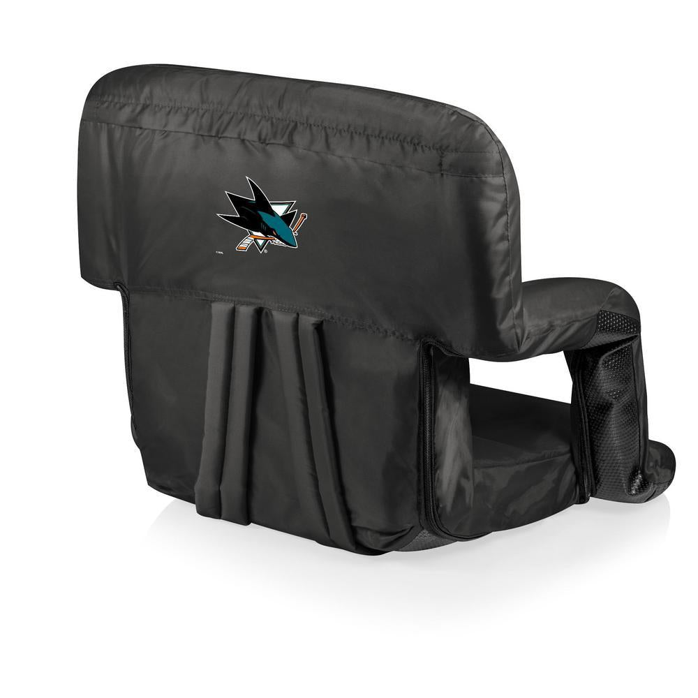 San Jose Sharks Black Portable Reclining Stadium Seat