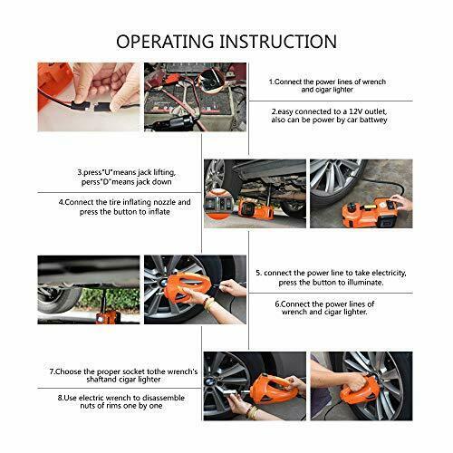 12V Electric Car Jack 5.0T11000Lb Allinone Automatic Floor Jack Kit Car Jack