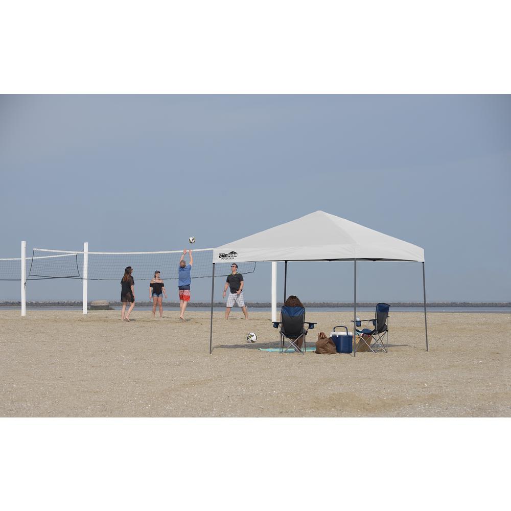 Quik Shade Expedition EX100 1-Push 10 ft. x 10 ft. White Straight Leg Pop-Up Canopy