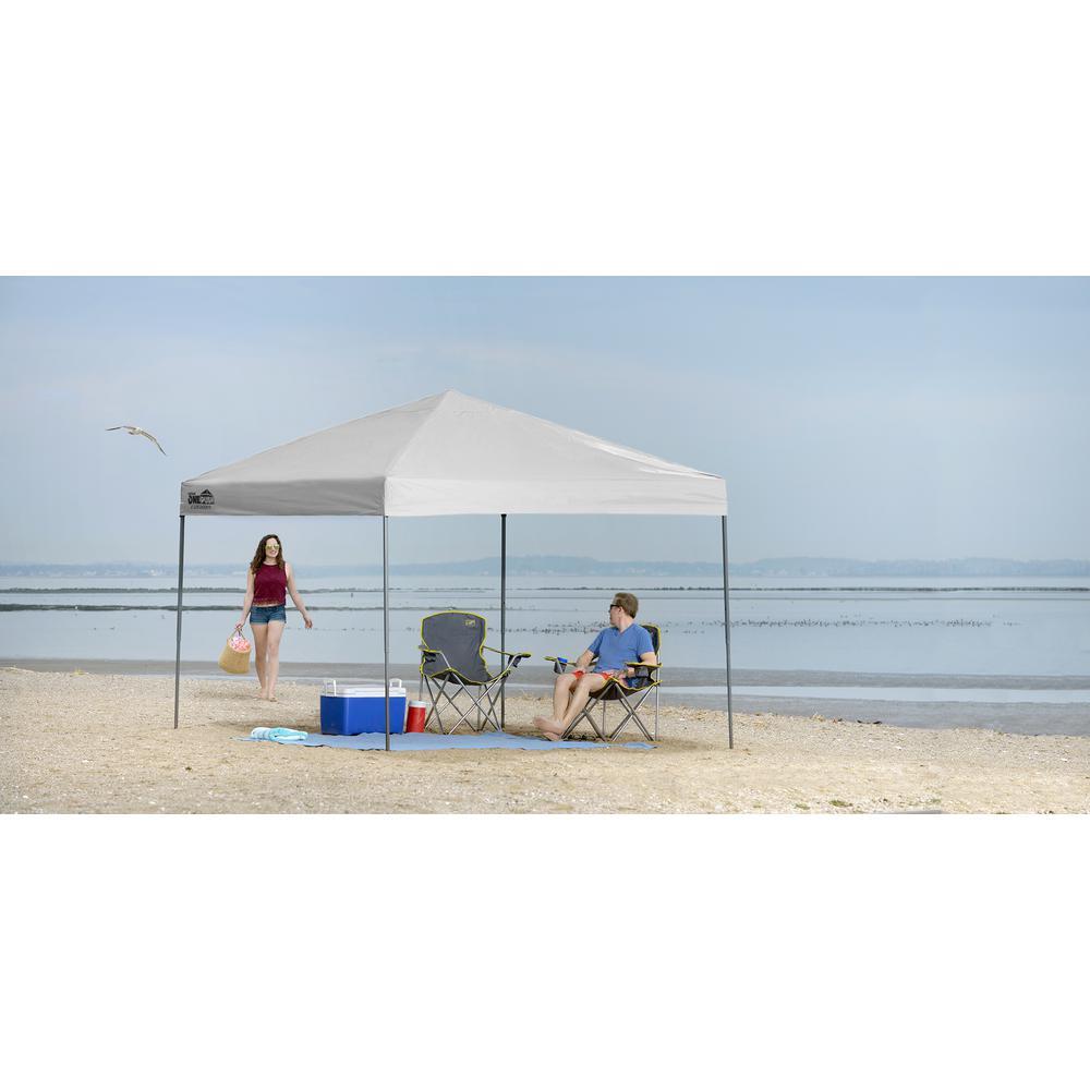 Quik Shade Expedition EX100 1-Push 10 ft. x 10 ft. White Straight Leg Pop-Up Canopy