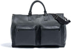 Hook &amp; Albert Men's Top Grain Gen 2 Garment Weekender Bag with Shoulder Strap Carry-On Collection (Black)