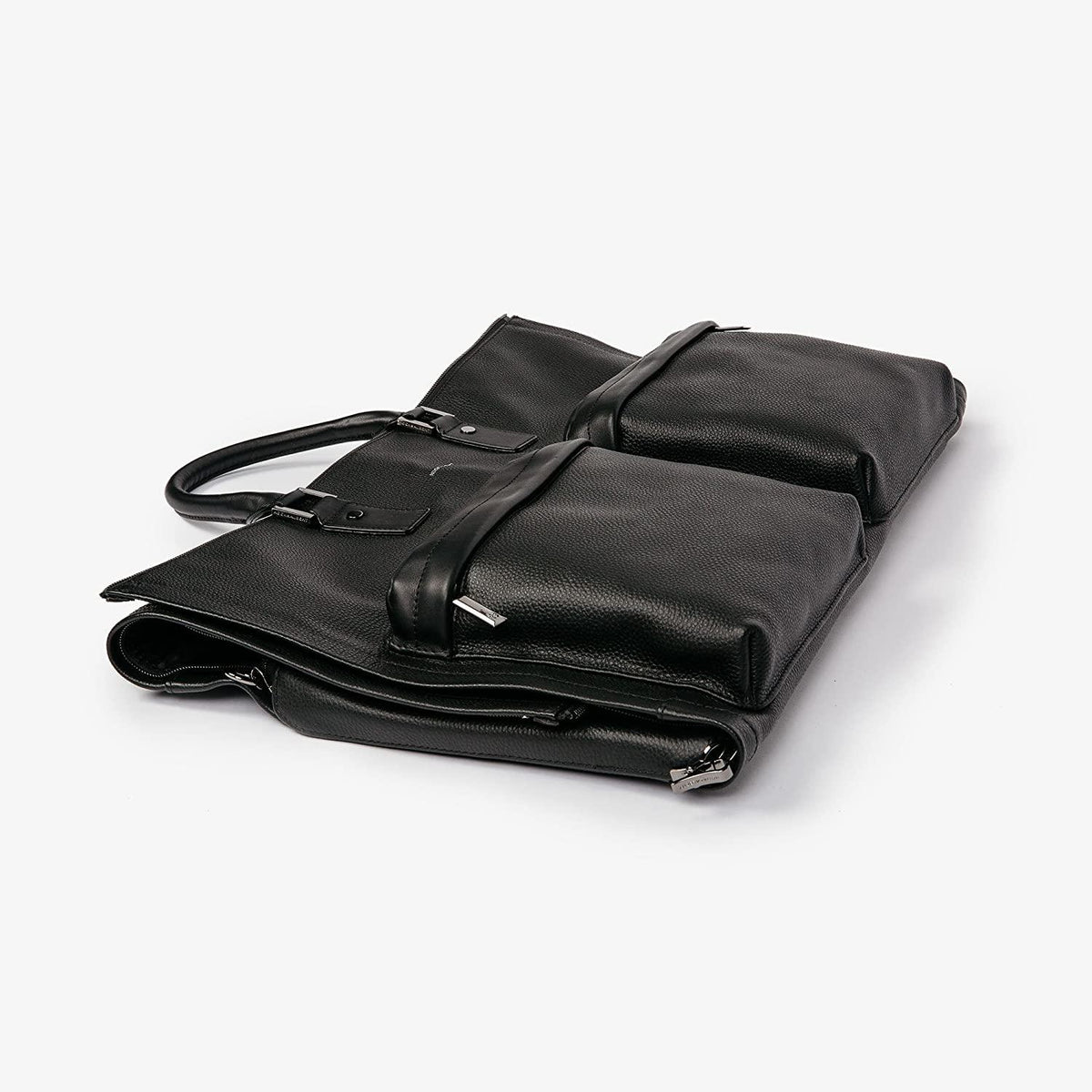 Hook &amp; Albert Men's Top Grain Gen 2 Garment Weekender Bag with Shoulder Strap Carry-On Collection (Black)