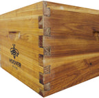 hoover hives 8 frame beehive kit - dipped in 100% beeswax includes wooden frames &amp; waxed foundations (2 deep boxes, 1 medium box)