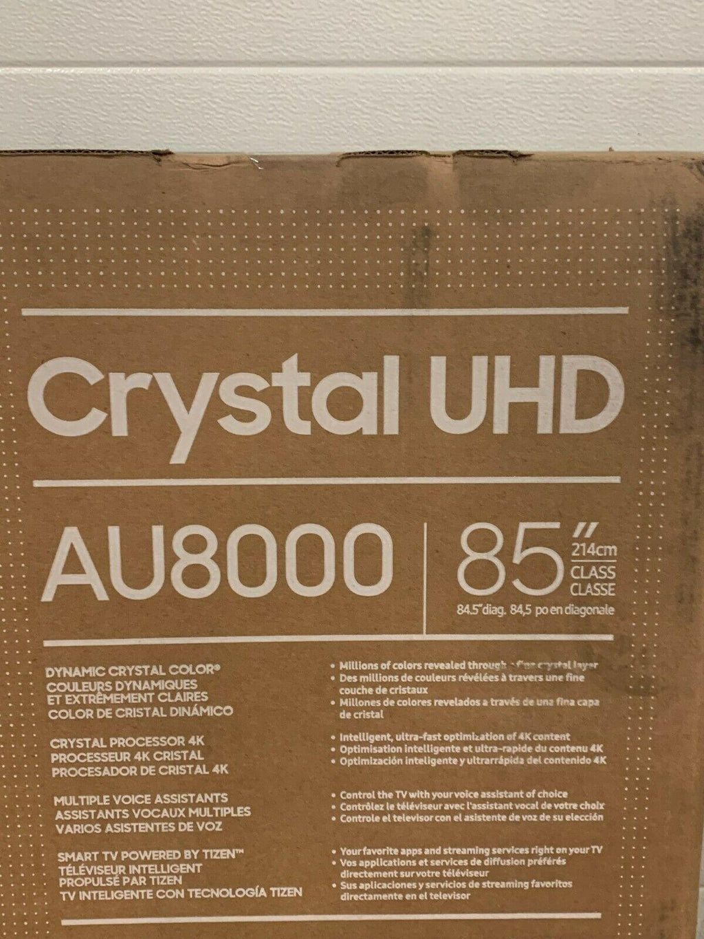 samsung (au8000) 85” crystal uhd smart tv - black
