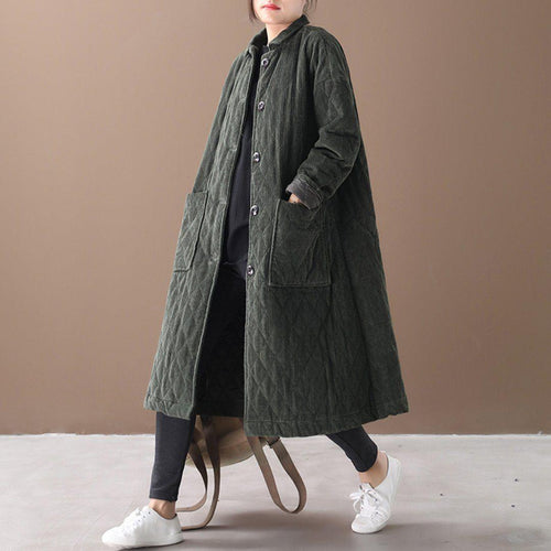 babakud winter loose casual corduroy outwear coat