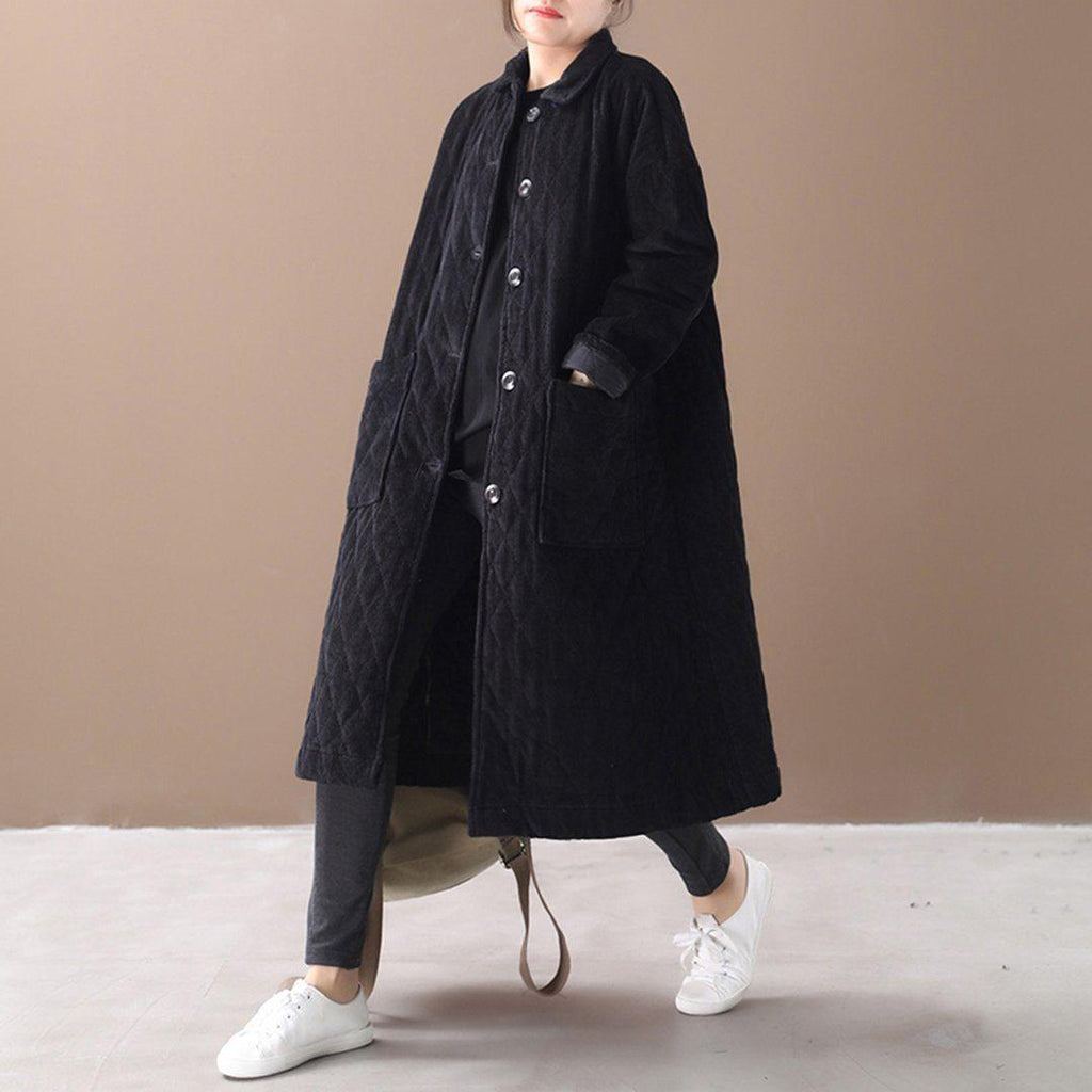 babakud winter loose casual corduroy outwear coat