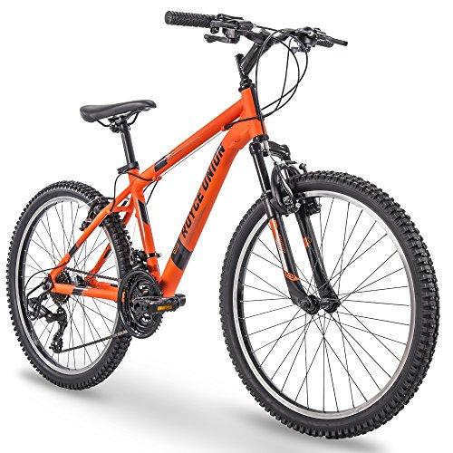 24" Royce Union RTT Mens 21-Speed Mountain Bike, Aluminum Frame, Trigger Shift, Matte Tangerine (74408)