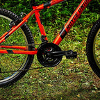 24" Royce Union RTT Mens 21-Speed Mountain Bike, Aluminum Frame, Trigger Shift, Matte Tangerine (74408)