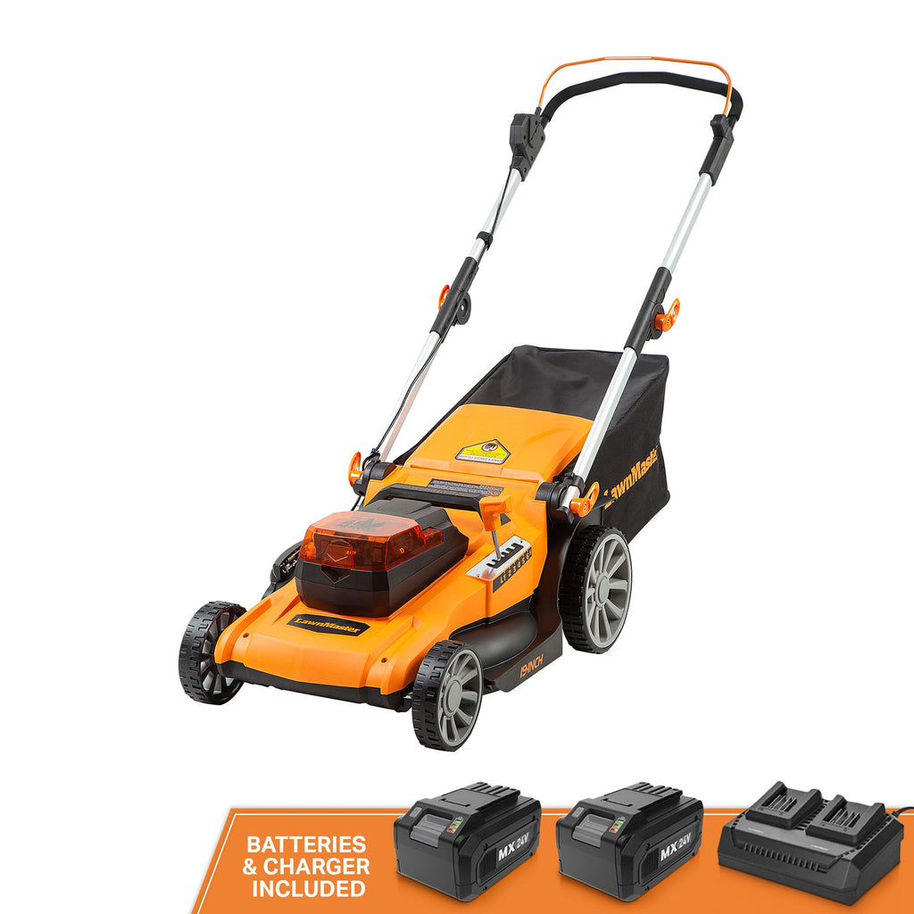 48V MAX Electric Lawn Mower, 19-inch Brushless Cordless Lawn Mower with 2X24V MAX 4.0Ah Battery and a Dual Charger-CLMF4819A