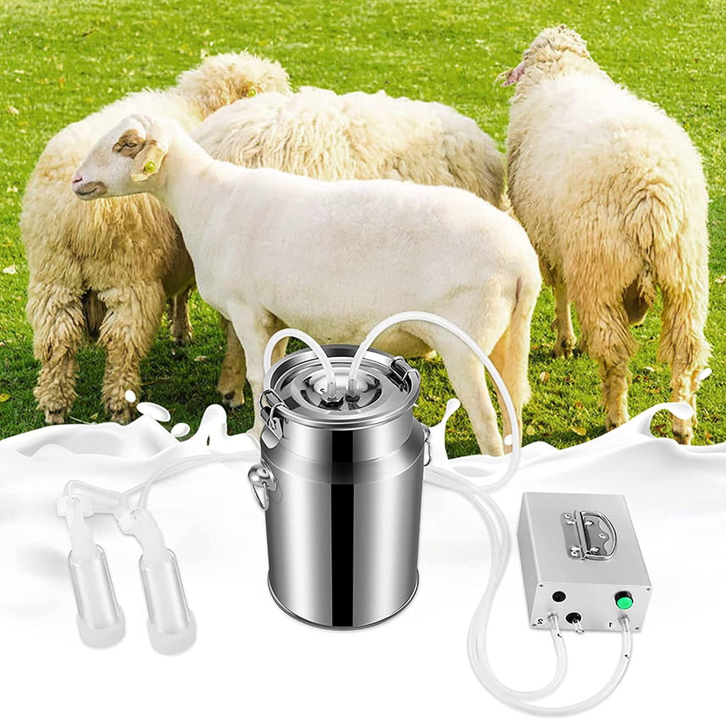 huidazhou automatic portable livestock milking equipment, portable electric milker milking machine, milking machine kit for sheep, adjustable vacuum pump food silicone grade hose, 14l