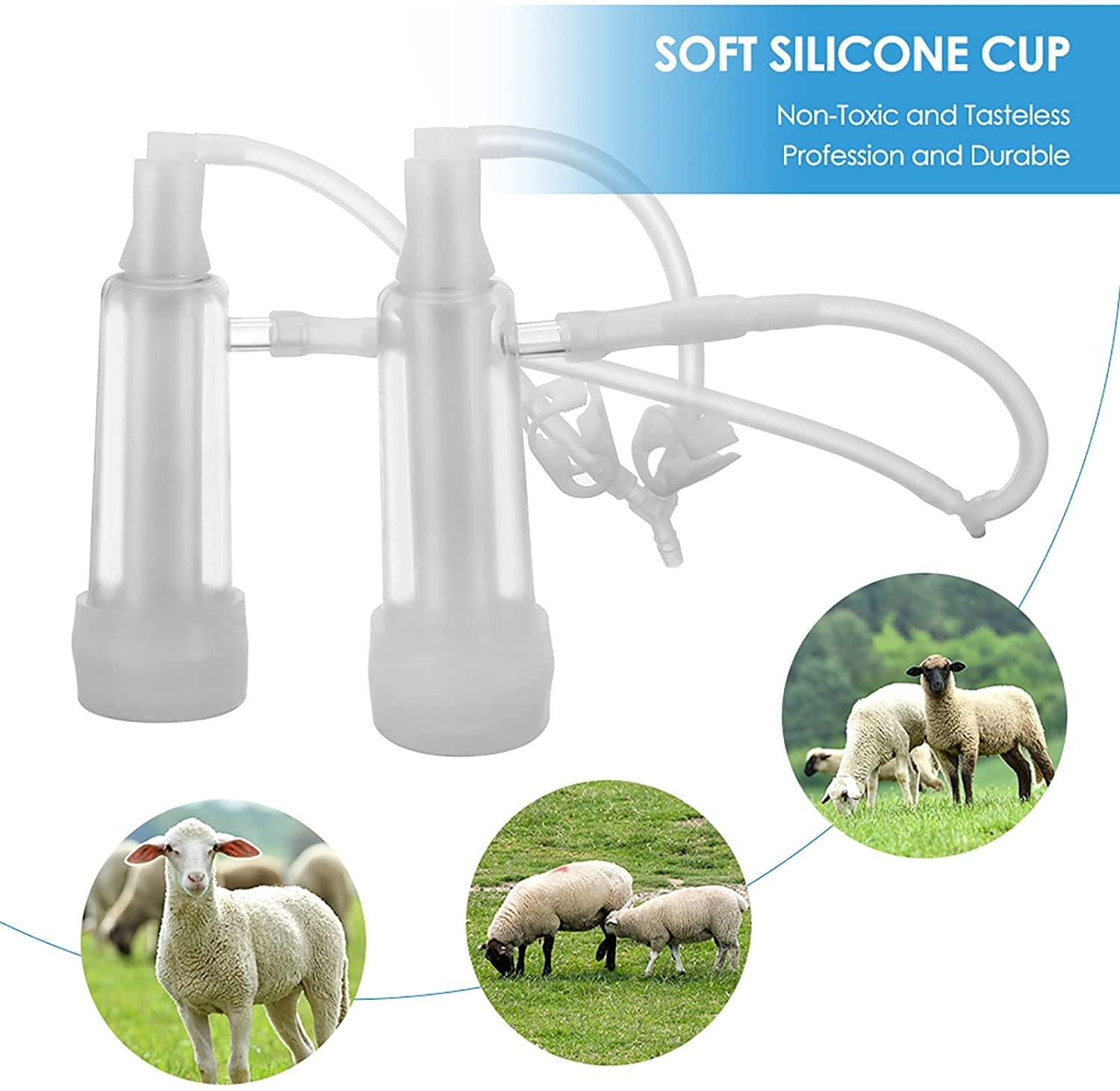 huidazhou automatic portable livestock milking equipment, portable electric milker milking machine, milking machine kit for sheep, adjustable vacuum pump food silicone grade hose, 14l