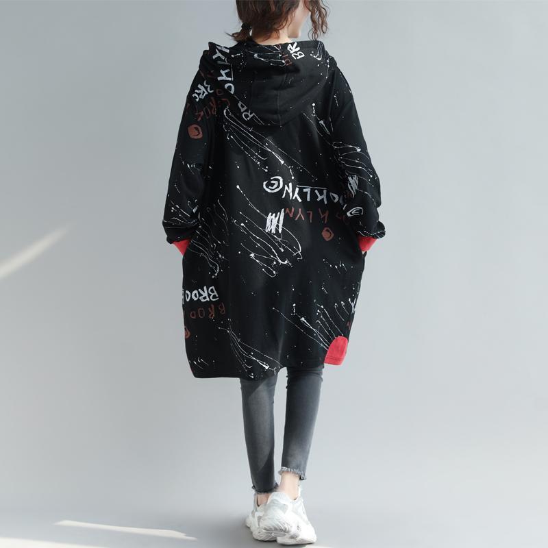 Printed Sweatshirt Pullover Hood