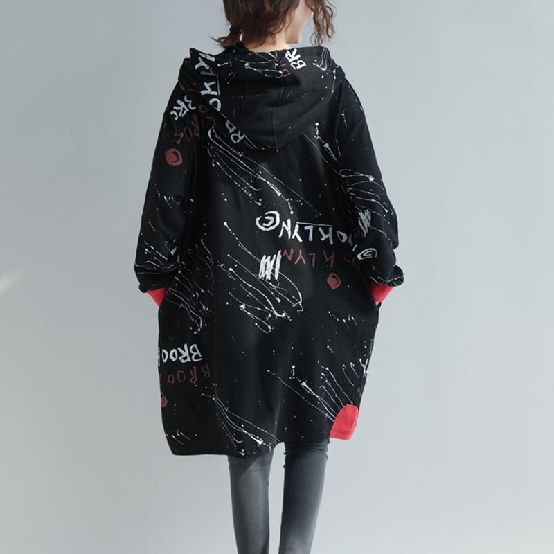 Printed Sweatshirt Pullover Hood