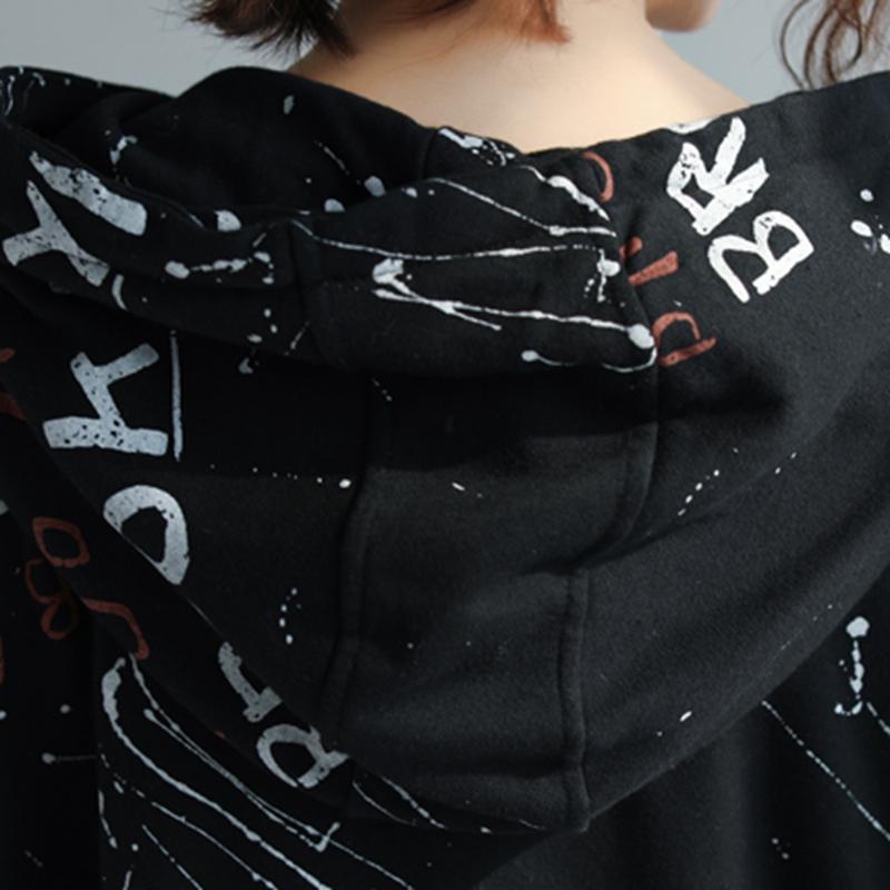 Printed Sweatshirt Pullover Hood