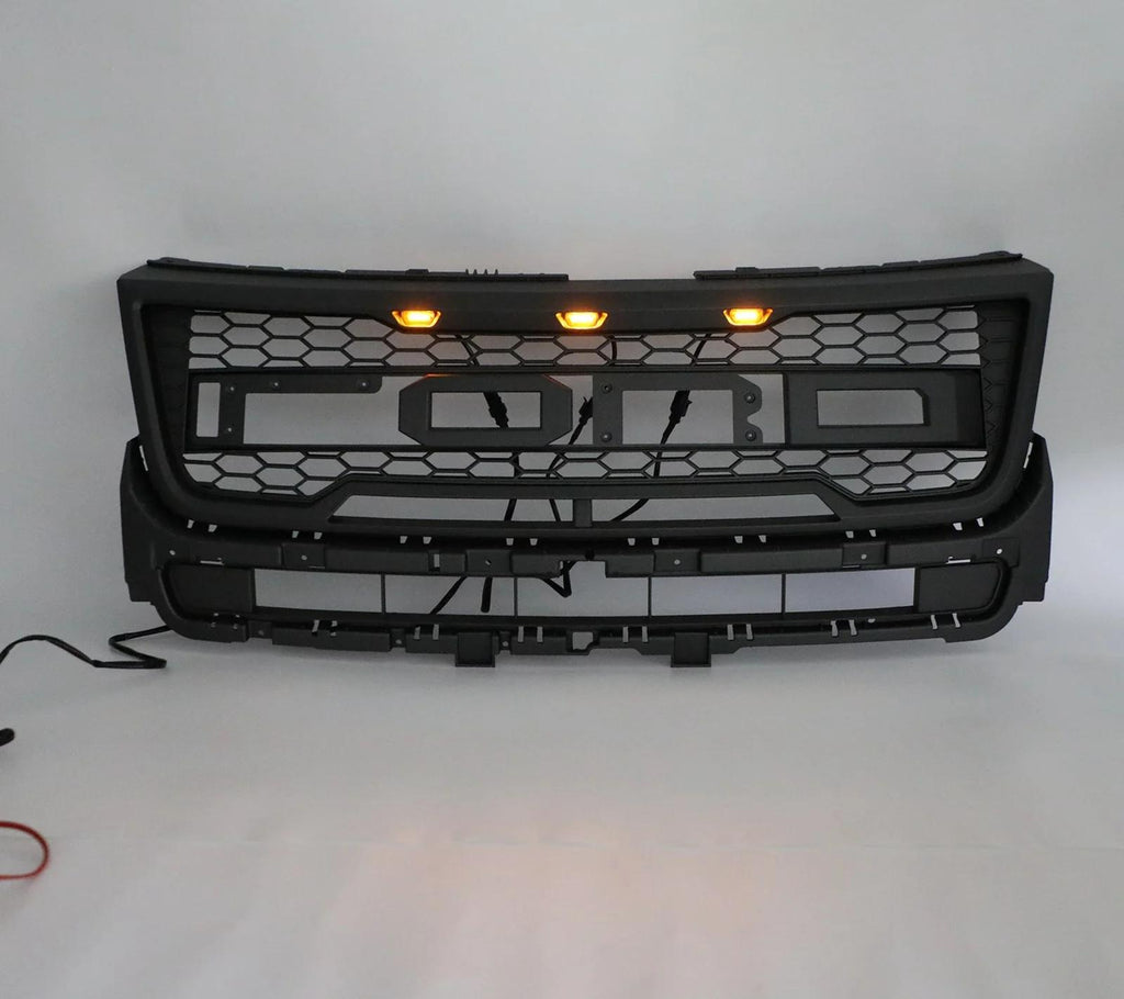 16-17 Explorer Bumper Ford Grill With Lights Front Upper Grille Replacement Generic
