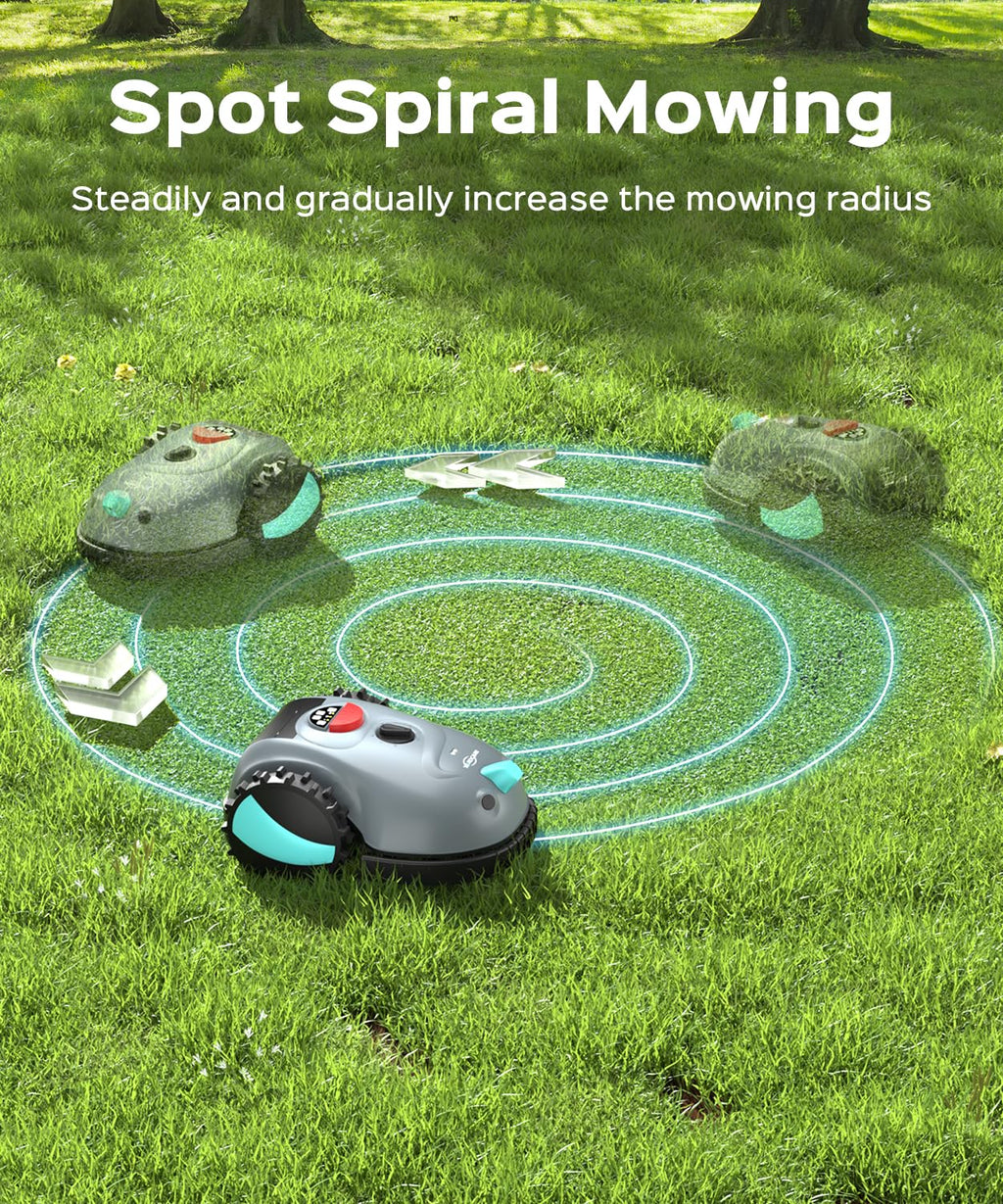 2026  V100 Smart Lawn Mower Robot, Visual Navigation Obstacle Avoidance Lawn Mower Robot with Adjustable Cutting Height &amp; Low Noise Operation for Lawn Up to 1600 Sq.Ft