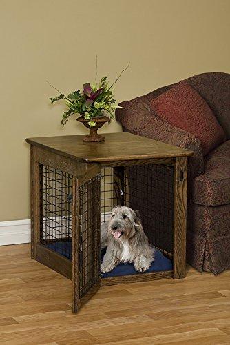 Chew Proof Dog Crate Amish Wooden - Luxurious &amp; Decorative Dog Crate End Table Size:Medium