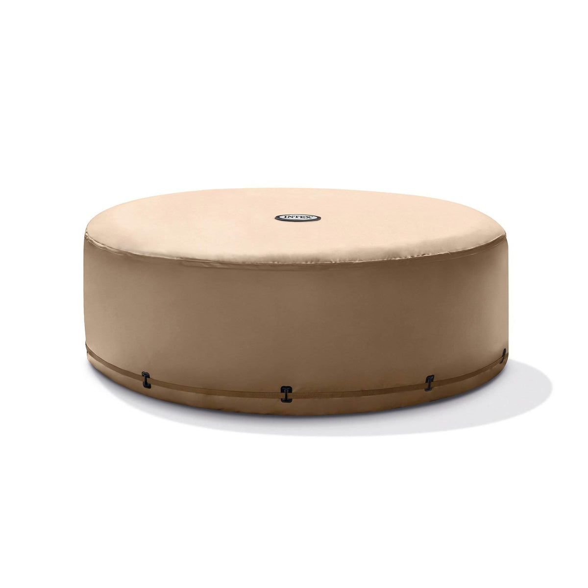 PureSpa Energy Efficient 6.5-Feet Outdoor Hot Tub Cover for 4-Person Round  Spas and Cushioned Soft Foam Headrest