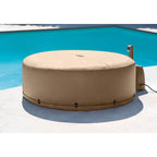 PureSpa Energy Efficient 6.5-Feet Outdoor Hot Tub Cover for 4-Person Round  Spas and Cushioned Soft Foam Headrest