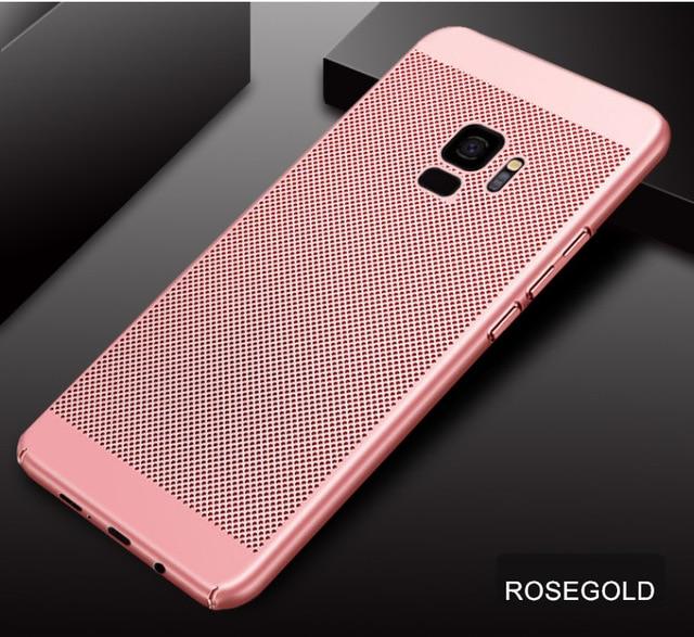 Phone Case - Luxury Ultra Slim Grid Heat Dissipate Shockproof Case For Samsung S8 S9 Plus Note 8 9 s10 plus