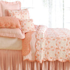 C&amp;F Home Colonial Williamsburg Wedding Ring Rose Twin Quilt Cotton Lightweight Machine Washable Reversible Bedspread Coverlet