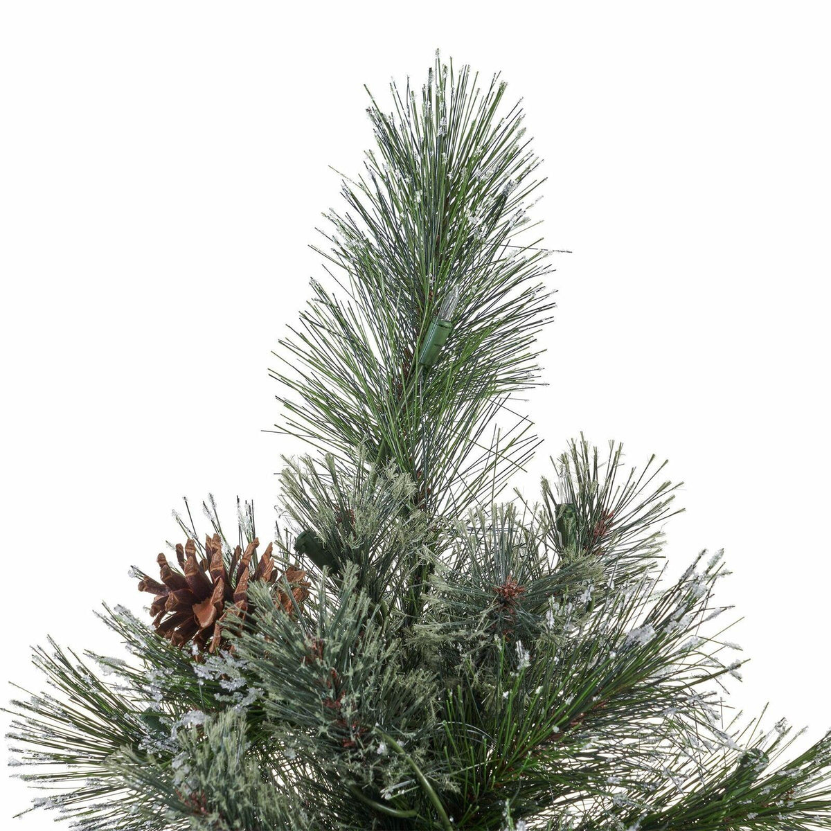 7-foot Cashmere Pine and Mixed Needles Hinged Artificial Christmas Tree with Sno
