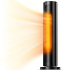 BREZEWELL Space Heater - 1500W Tower Fan &amp; Portable Heater with Timer and Remote FH500 Indoor Use 24''