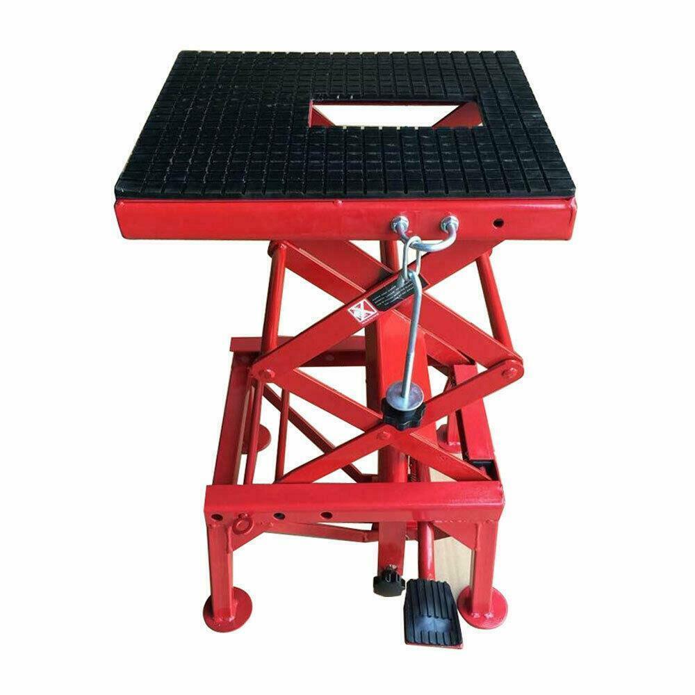 300lbs Adjustable Hydraulic Scioor Motorcycle ATV Dirt Bikes Jack Scissft Stand
