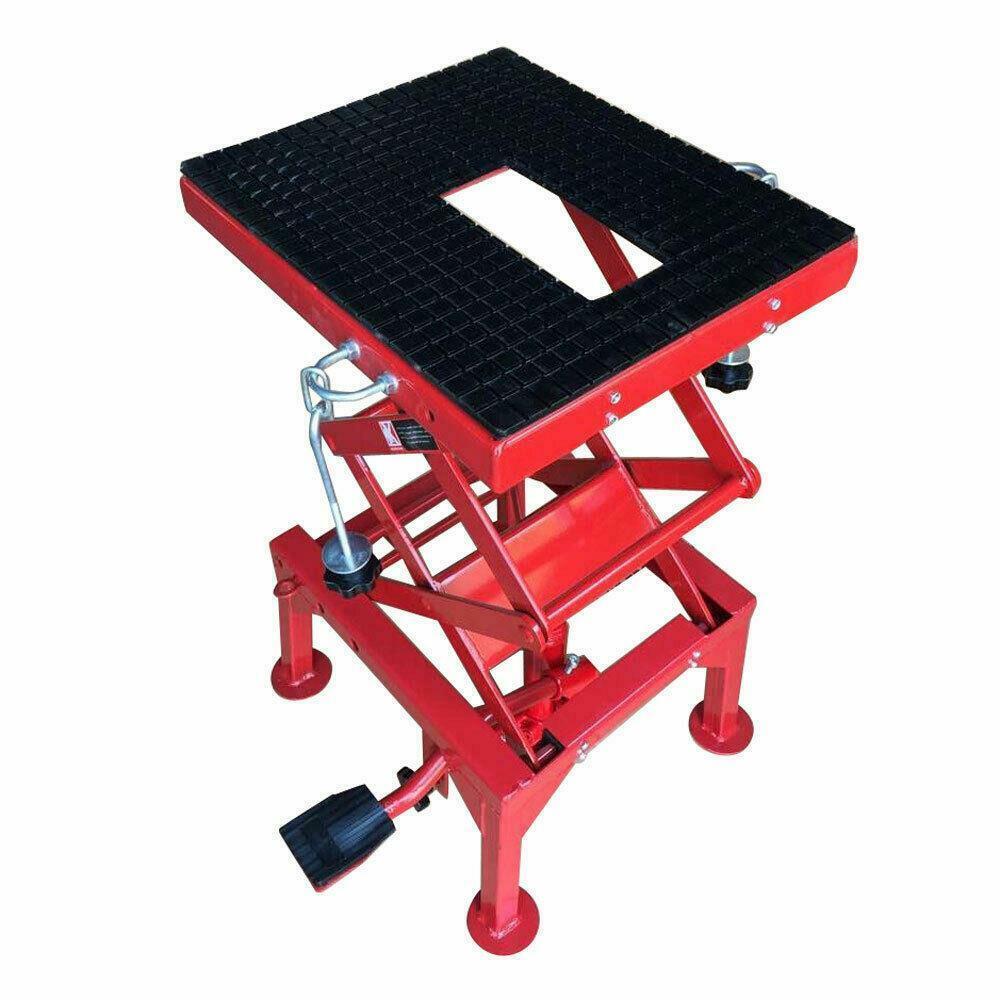 300lbs Adjustable Hydraulic Scioor Motorcycle ATV Dirt Bikes Jack Scissft Stand