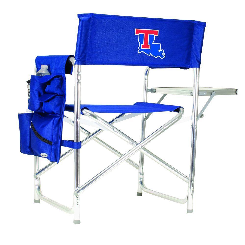 Louisiana Tech University Navy Sports Chair with Embroidered Logo