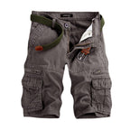 New Men Plaid Pockets Cargo Short Casual Pants