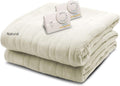 Comfort Knit Electric Heated Blanket with Analog Controller, King, Natural