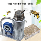 lacovoni beekeeping smoke machine, portable stainless steel blower fumigator, large capacity bee smoker, with scalding cover, for professional and beginner beekeepers