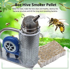 lacovoni stainless steel smoke machine, beekeeping equipments tools, beekeeping smoker -bee hive smoker, with heat shield protection board iron beekeeping equipment