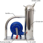 lacovoni stainless steel smoke machine, beekeeping equipments tools, beekeeping smoker -bee hive smoker, with heat shield protection board iron beekeeping equipment