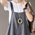 Summer Flax  Casual Gray Wide Leg Jumpsuits