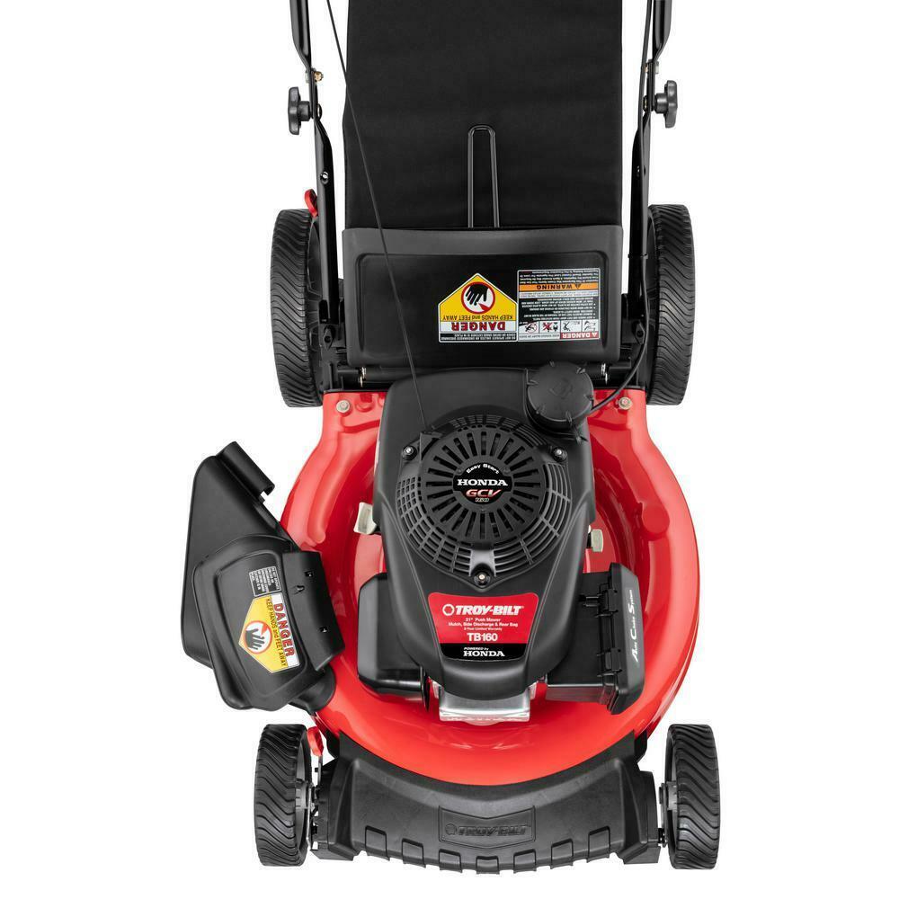 21 in. 160 cc Gas Walk Behind Push Mower with High Rear Wheels