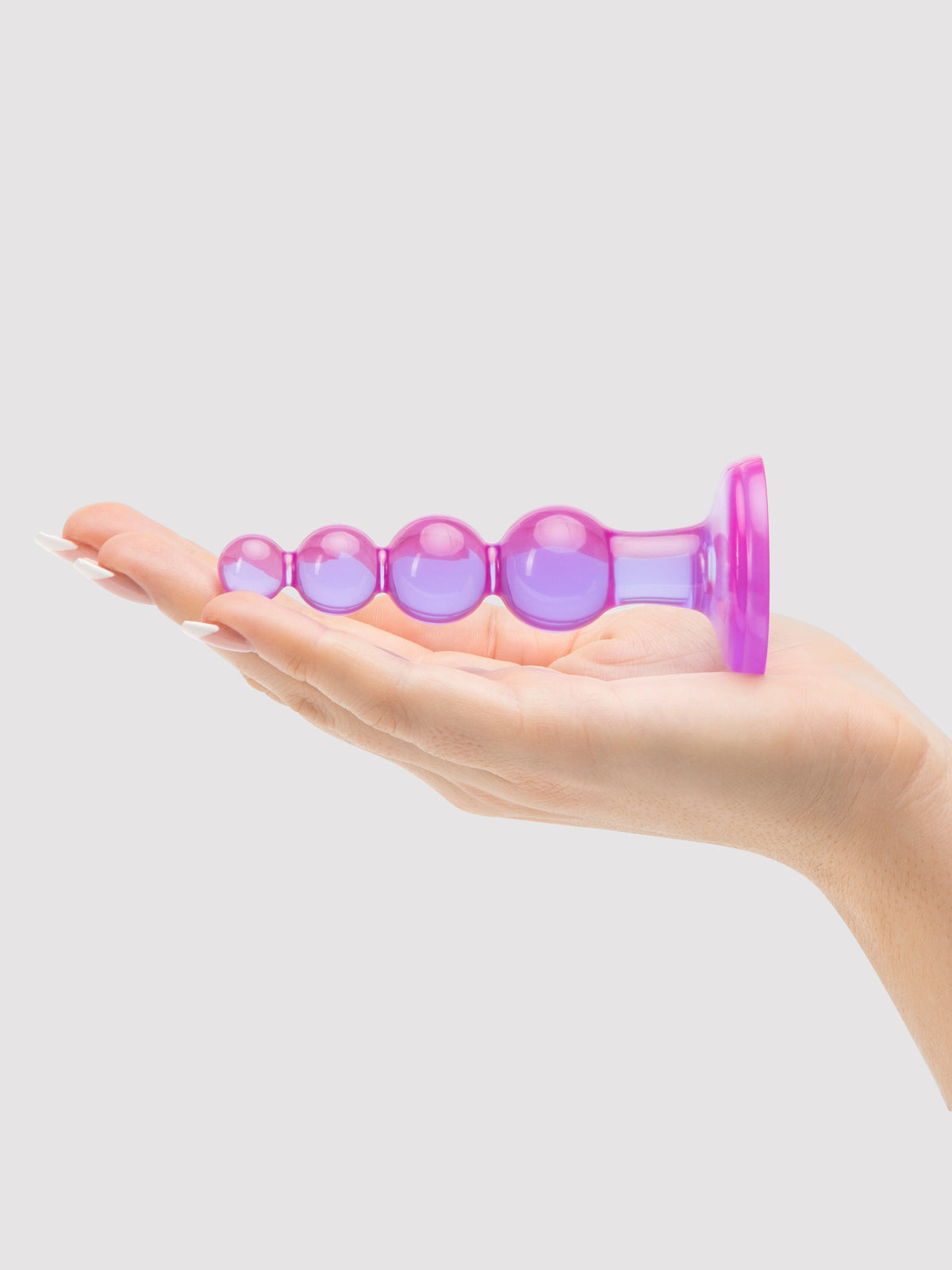 BASICS Beaded Slimline Butt Plug, Purple