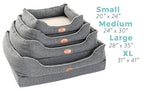 PLS Birdsong Fusion Orthopedic Dog Bed with Plush Bolster Sides, Firm Foam Dog Bed, Dog Beds for LarDogs with Removable Cover