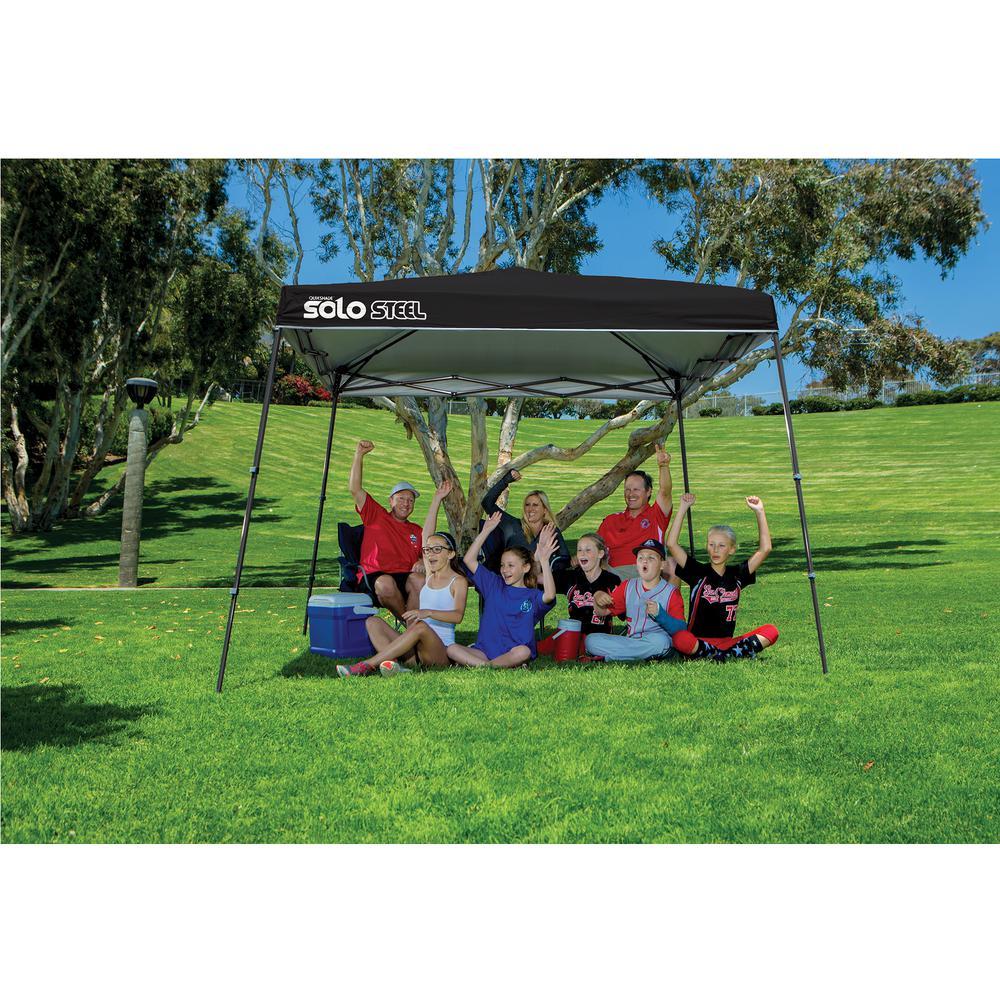 Solo72 11 ft. x 11 ft. Black Slant Leg Canopy