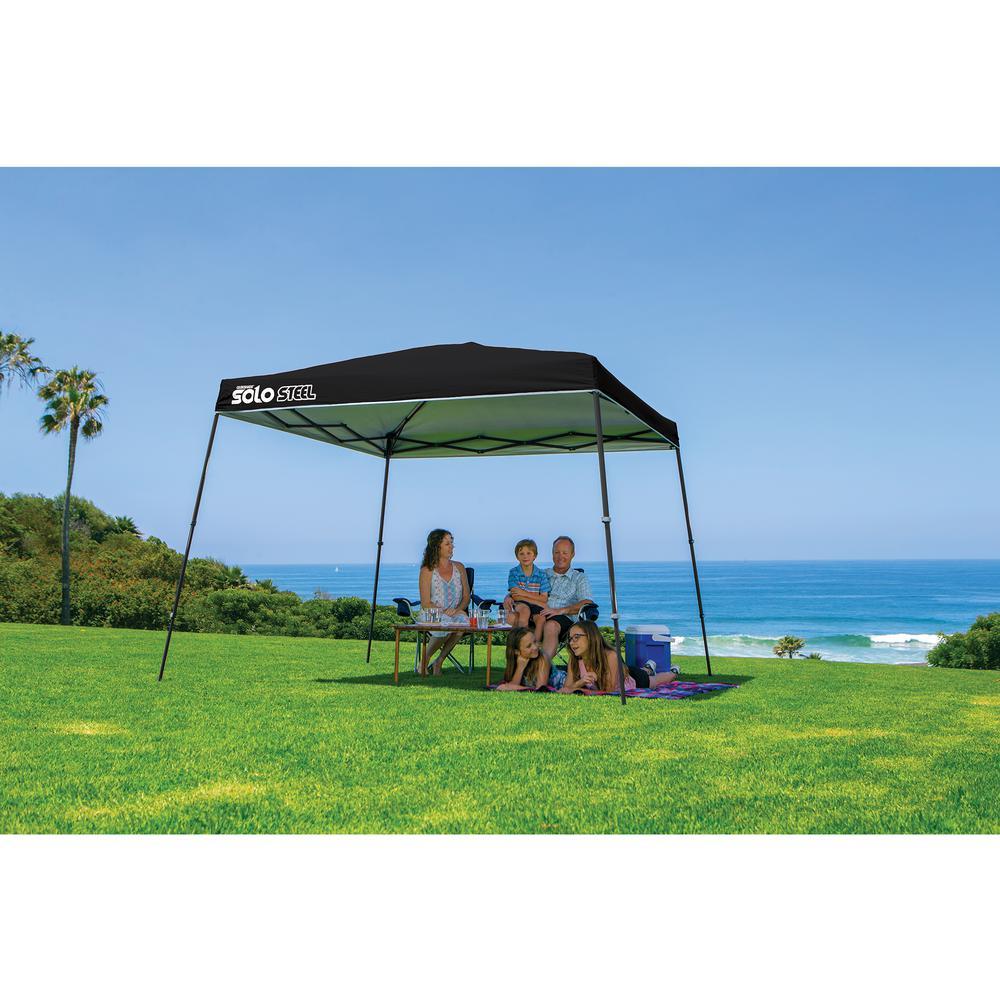 Solo72 11 ft. x 11 ft. Black Slant Leg Canopy