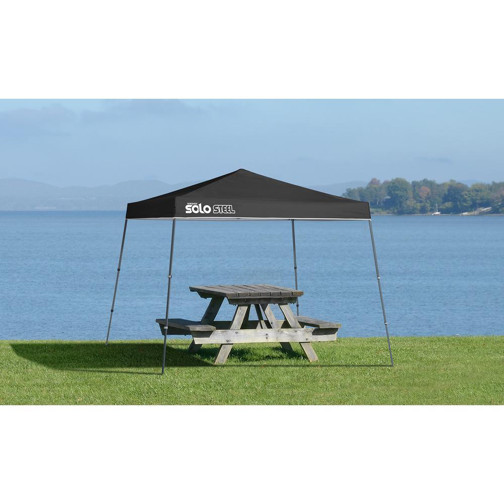Solo72 11 ft. x 11 ft. Black Slant Leg Canopy