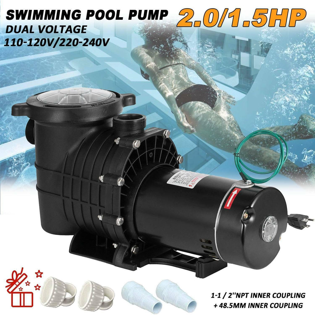 1.5/2.0hp swimming pool pump motor w/ strainer generic for outdoor replacement
