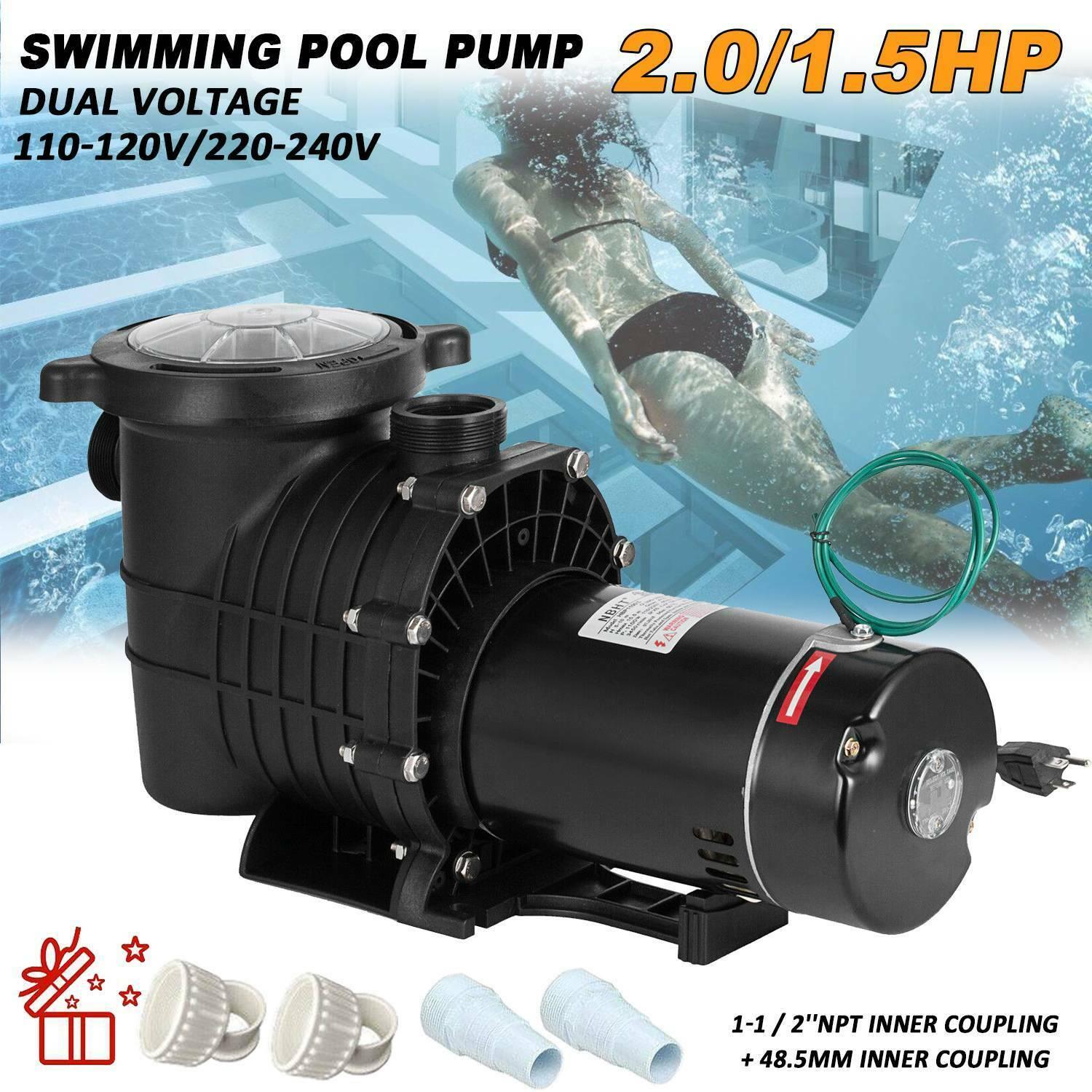 1.5/2.0hp swimming pool pump motor with strainer generic for outdoor replacement
