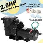 1.5/2.0hp swimming pool pump motor with strainer generic for outdoor replacement